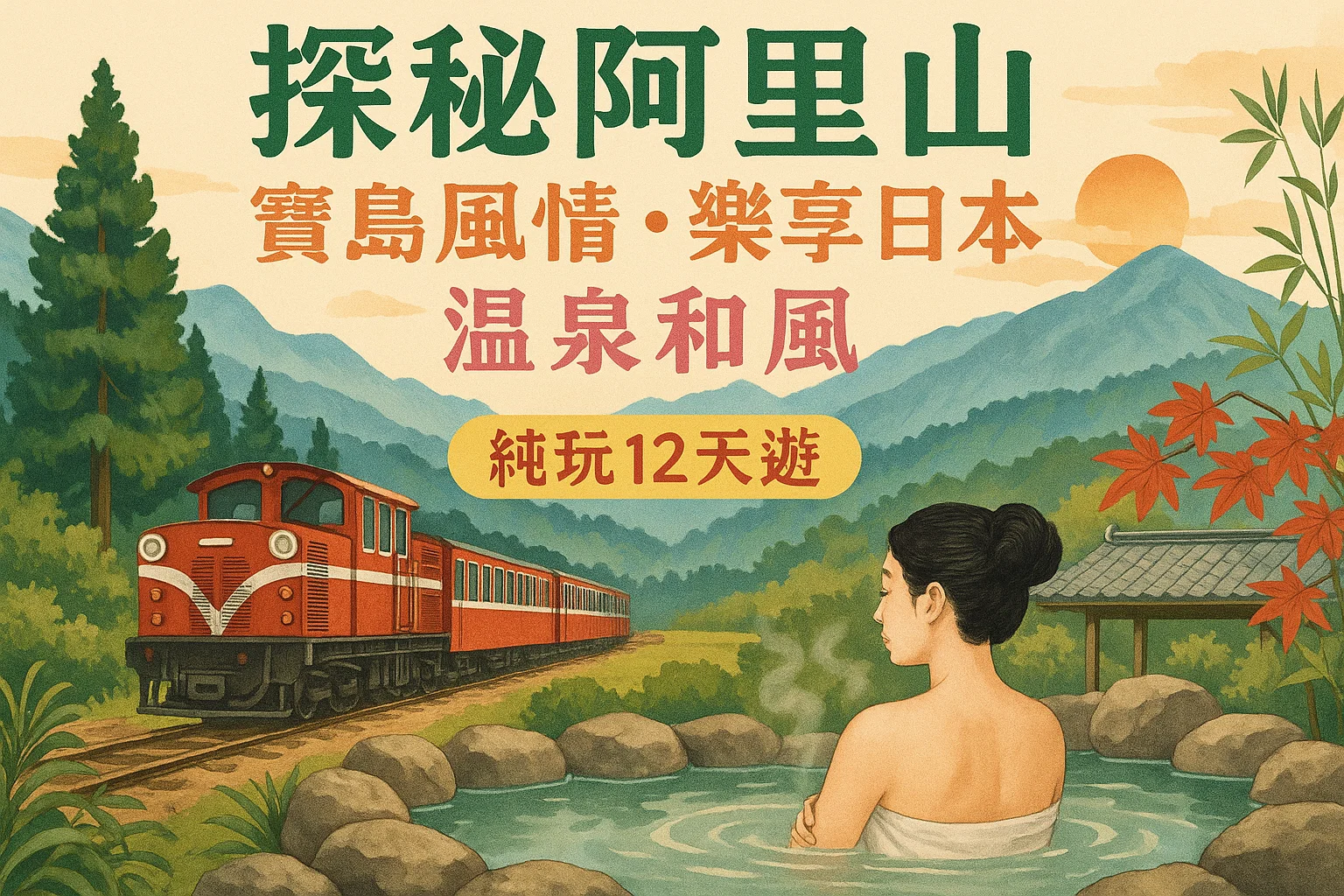 探秘阿里山 寶島風情+樂享日本 溫泉和風 純玩12天遊