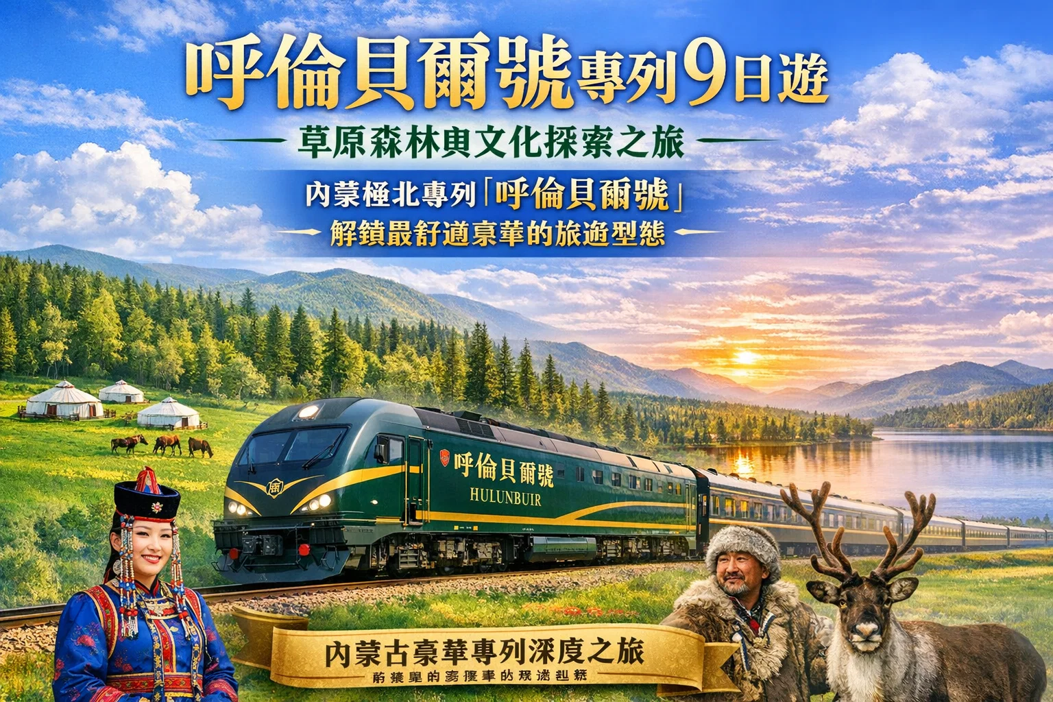 2026年 9/5 呼倫貝爾號專列9日遊 草原森林與文化探索之旅
