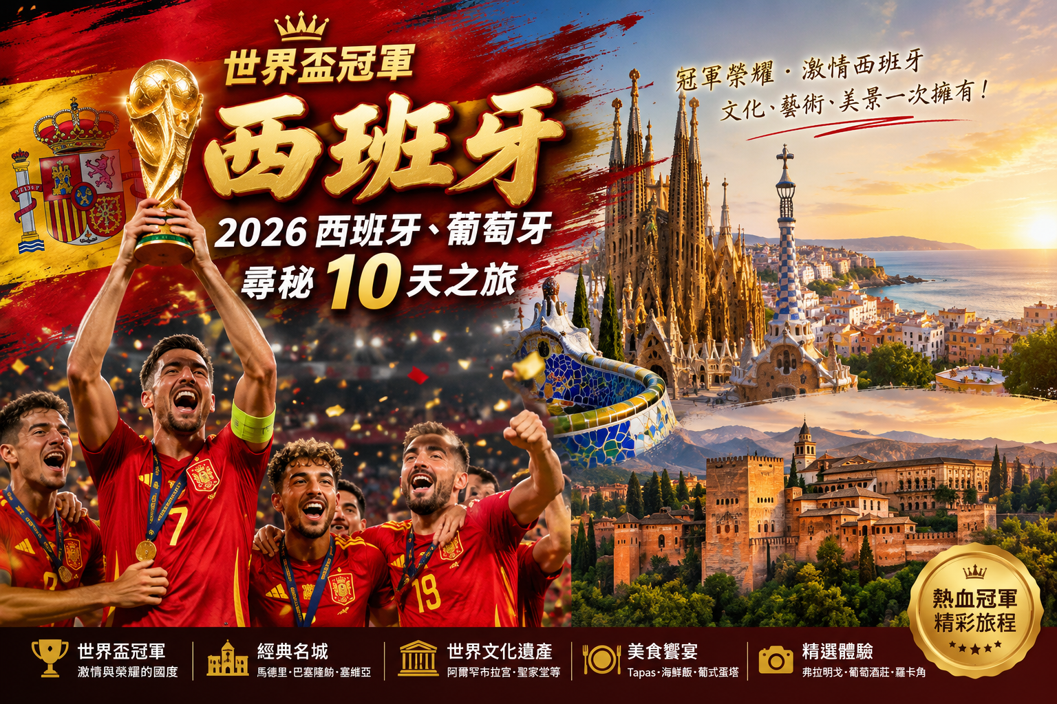 2026年 11/22 西班牙、葡萄牙尋秘10天之旅