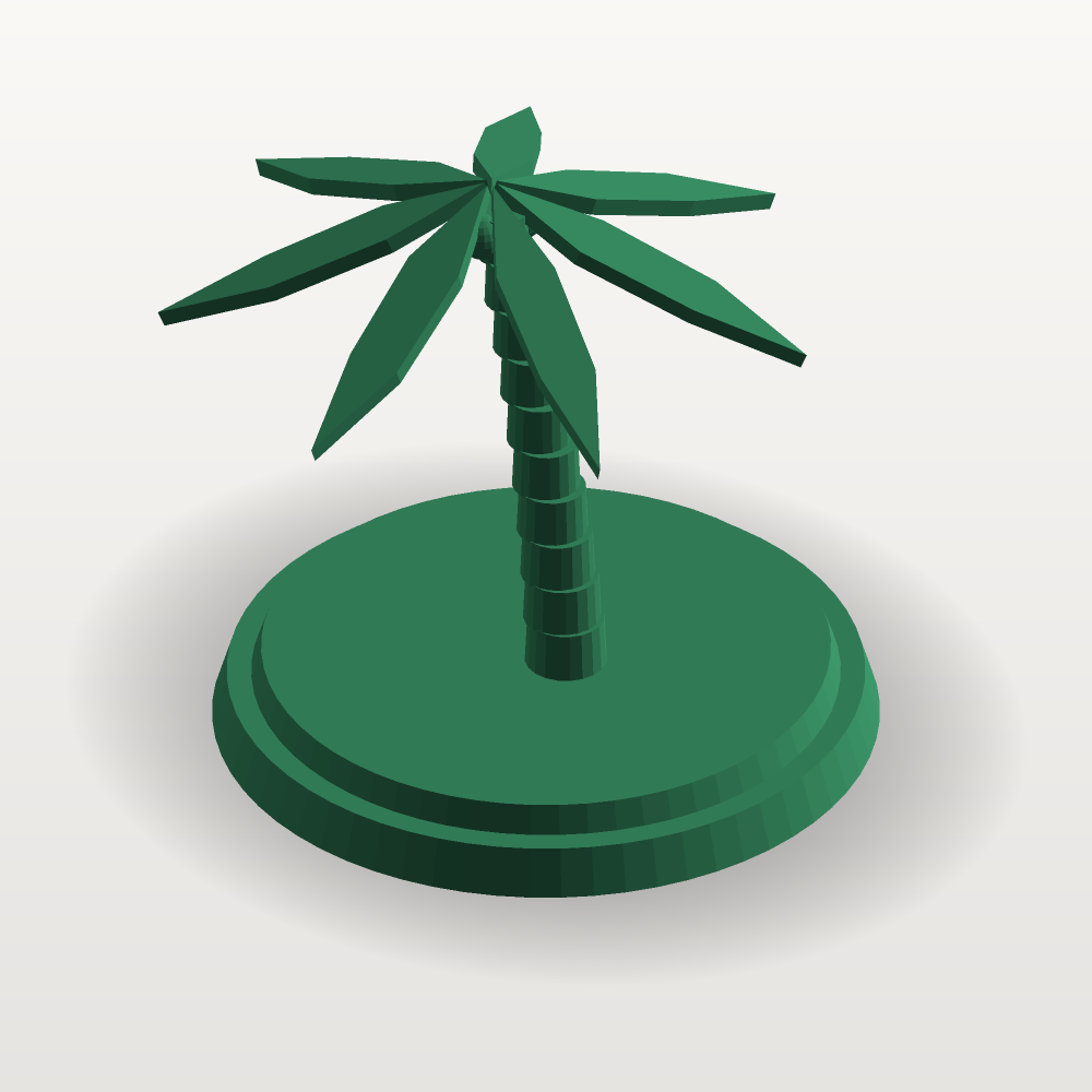 熱帶椰林 3D列印紀念擺件